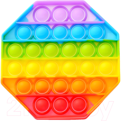 Антистресс Pop It Радужный восьмиугольник / 7004602