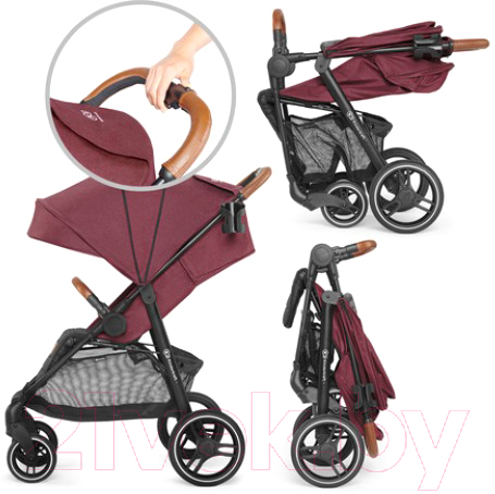 Детская прогулочная коляска KinderKraft Grande LX (Burgundy)