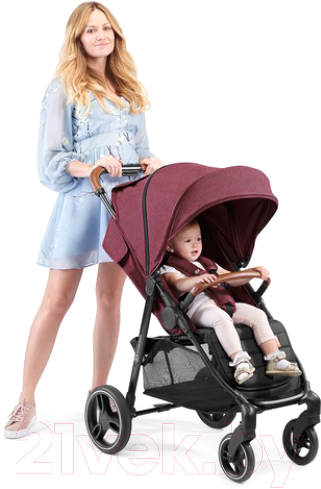 Детская прогулочная коляска KinderKraft Grande LX (Burgundy)