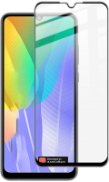 Защитное стекло для телефона Case Full Glue для Huawei Y6p (глянец черный) - 