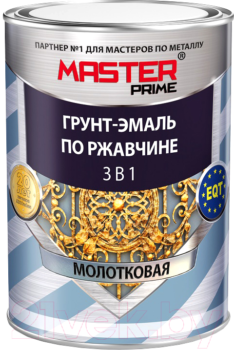 Грунт-эмаль Master Prime Молотковая 3 в 1 (900мл, хаки) — фото 1