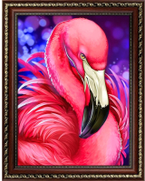 Набор алмазной вышивки Алмазная живопись Яркий фламинго / АЖ-1869 - 