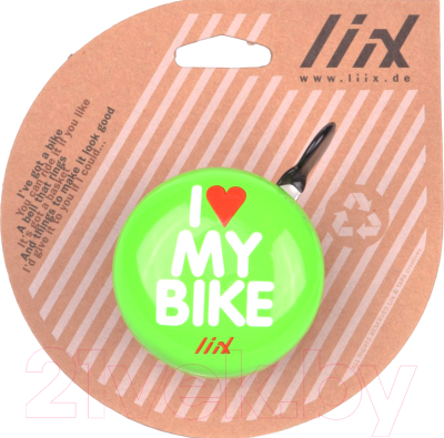 Звонок для велосипеда Liix Я люблю мой байк / 6775