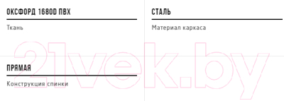 Кресло складное НПО Кедр Адмирал со столиком / SKA-03 (сталь)