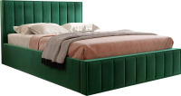 Полуторная кровать Мебельград Вена Стандарт 140x200 (мора зеленый) - 