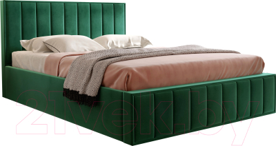 Полуторная кровать Мебельград Вена Стандарт 140x200 (мора зеленый)