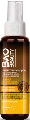Спрей для волос Белита-М Baobeauty Термозащита для ослабленных поврежденных волос  (190мл)