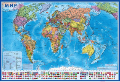 Настенная карта Globen Интерактивная. Политический мир 1:28 / КН046