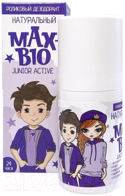 Дезодорант шариковый Max-Bio Junior active подростковый (50мл)
