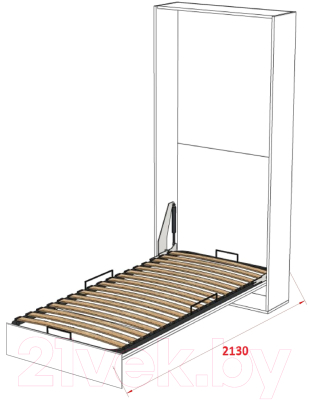 Шкаф-кровать трансформер Макс Стайл Studio 18мм 90x200 (Egger дуб бардолино натуральный Н1145 ST10)