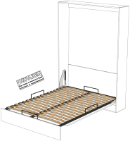 Шкаф-кровать Макс Стайл Studio 18мм 160x200 (Egger светло-серый U708 ST9 ) - 