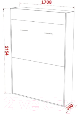 Шкаф-кровать трансформер Макс Стайл Studio 18мм 160x200 (Egger светло-серый U708 ST9 )