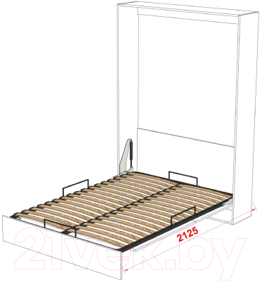 Шкаф-кровать трансформер Макс Стайл Studio 18мм 160x200 (Egger светло-серый U708 ST9 )