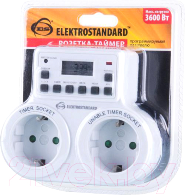 

Розетка с таймером Elektrostandard, TMH-E-5 16Ax2 IP20