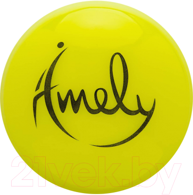 Мяч для художественной гимнастики Amely AGB-301 (19см, желтый)