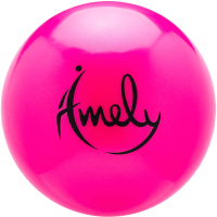 Мяч для художественной гимнастики Amely AGB-301 (19см, розовый) - 