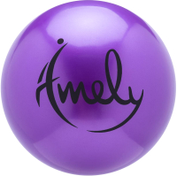 Мяч для художественной гимнастики Amely AGB-301 (19см, фиолетовый) - 