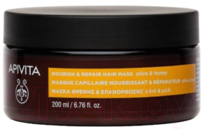 Маска для волос Apivita Питательная и восстанавливающая с оливой и медом (200мл)