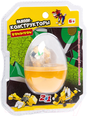 Изображение товара Конструктор Bondibon Мини в желтом яйце динозавр / ВВ3236-А