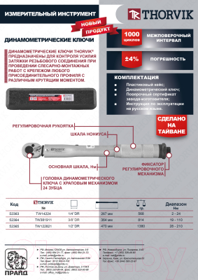 Гаечный ключ Thorvik TW122821