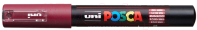 

Маркер художественный UNI Mitsubishi Pencil, На водной основе 0.7мм / PC-1M RED WINE