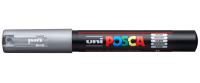

Маркер художественный UNI Mitsubishi Pencil, На водной основе 0.7мм / PC-1M SILVER