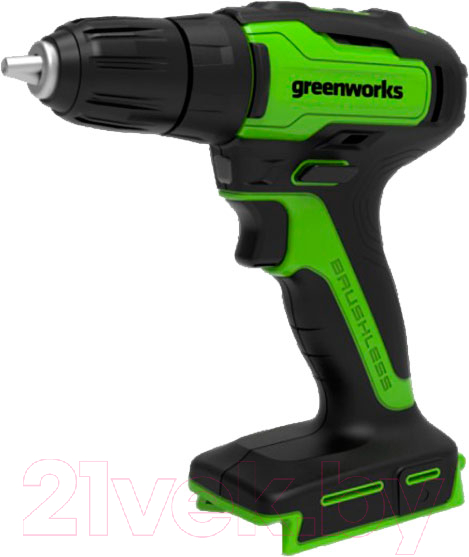 Аккумуляторная дрель-шуруповерт Greenworks GD24DD35 бесщеточная 24V / 3704007