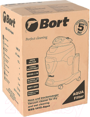 Профессиональный пылесос Bort BSS-1415-Aqua  (93410174)