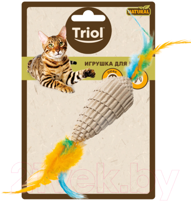 Игрушка для кошек Triol Natural Конус с перьями / 22171052
