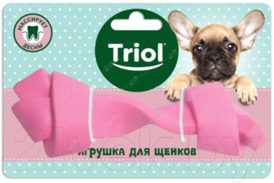 Игрушка для собак Triol Puppy Кость узловая / 12191178 (розовый)