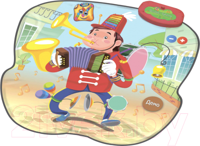 Музыкальная игрушка Знаток Звуковой 2 в 1 автобус-зоопарк и человек-оркестр / SLW9821/39895