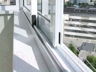 Балконная рама Provedal Раздвижная деленная на 4 части 2 центральные створки 1 стекло (1200x2200)