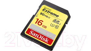 Карта памяти SanDisk Extreme SDHC Card 16GB (SDSDXNE-016G-GNCIN)