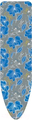 Чехол для гладильной доски Ника Ч1 (синие цветы на сером фоне)