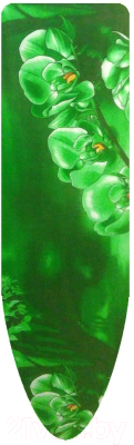 Чехол для гладильной доски Ника Ч1 (цветы на зеленом фоне)