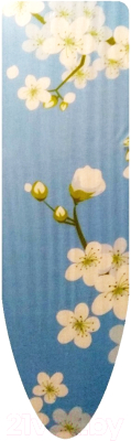 Чехол для гладильной доски Ника Ч2 (белые цветы на голубом фоне)