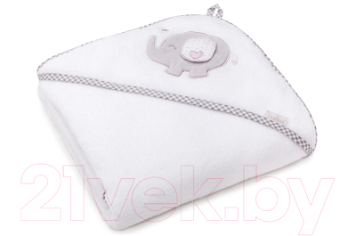 Полотенце с капюшоном Perina Слоник ПД-03.95 (белый)