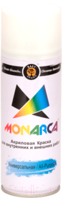 Краска Monarca Универсальная RAL 9003 (520мл, белый глянцевый)