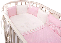 Комплект постельный для малышей Perina Неженка Oval / НО7.3 (7 предметов, розовый) - 