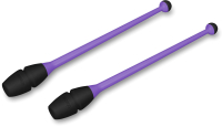 Булавы для художественной гимнастики Indigo IN019 (фиолетовый/черный) - 
