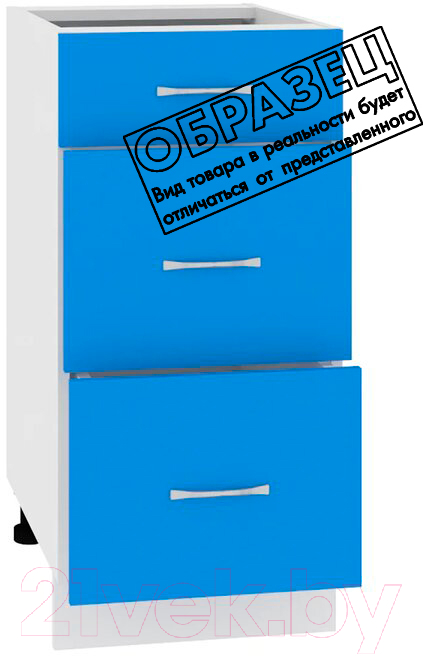 Шкаф-стол кухонный Кортекс-мебель Корнелия Мара НШ40р3ш без столешницы (черный)