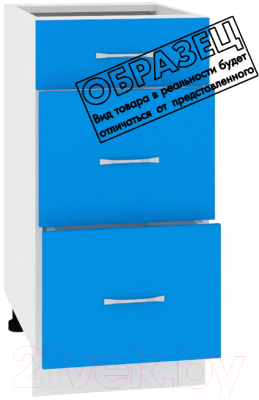 Шкаф-стол кухонный Кортекс-мебель Корнелия Мара НШ40р3ш без столешницы (черный)