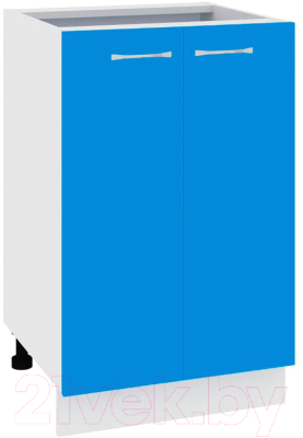 Шкаф-стол кухонный Кортекс-мебель Корнелия Мара НШ50р без столешницы (синий)