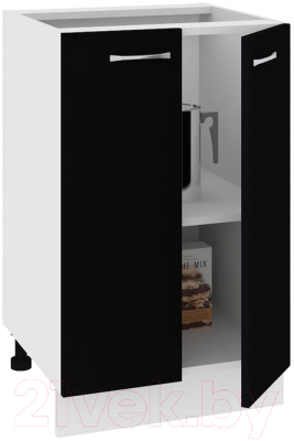 Шкаф-стол кухонный Кортекс-мебель Корнелия Мара НШ50р без столешницы (черный)
