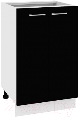 Шкаф-стол кухонный Кортекс-мебель Корнелия Мара НШ50р без столешницы (черный)