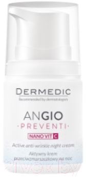 

Крем для лица Dermedic, Angio Preventi Nano Vit C ночной активный против морщин