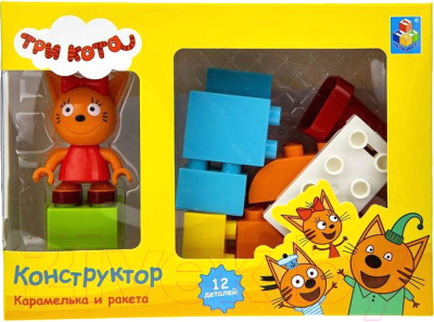 

Конструктор 1Toy, Три Кота Карамелька и ракета / Т20769