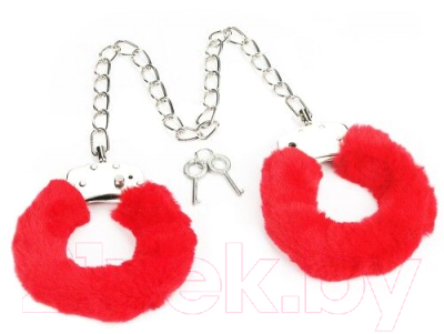 Наножники LoveToy Fetish Pleasure Fluffy Leg Cuffs / LV1502 (красный)