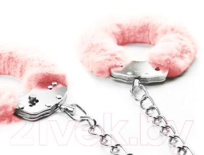 Наножники LoveToy Fetish Pleasure Fluffy Leg Cuffs / LV1502 (розовый)