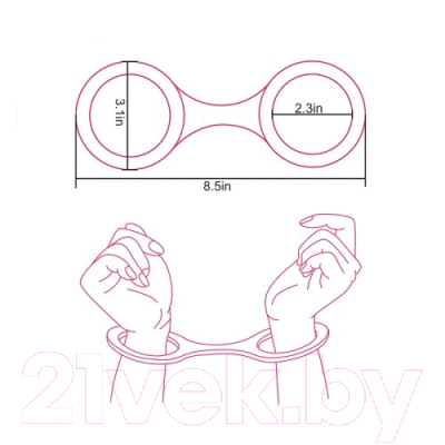 Наручники LoveToy Toyz4Partner Silicone Handcuffs / LV2030 (красный)